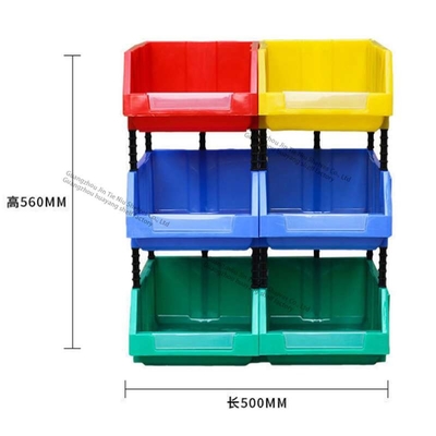 1.5Kg βαρέων καθηκόντων Stackable πλαστικά εμπορευματοκιβώτια αποθήκευσης 3.3Lbs