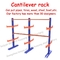 3000kg διπλό πλαισιωμένο Cantilever ράφι 1000mm Cantilever ράφι ραφιών